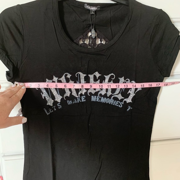 Black Rhinestone Whiskey Tee - Picture 5 of 8